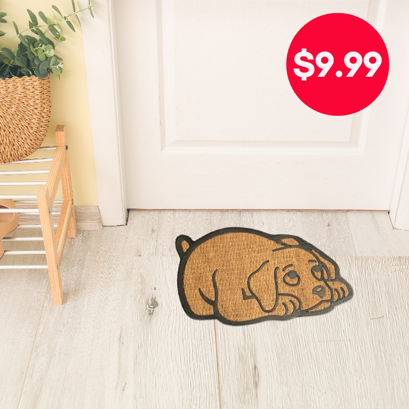 Dog shaped door mat best sale