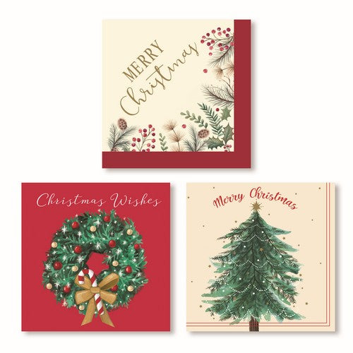 Napkins 20Pk Xmas Trad Asst