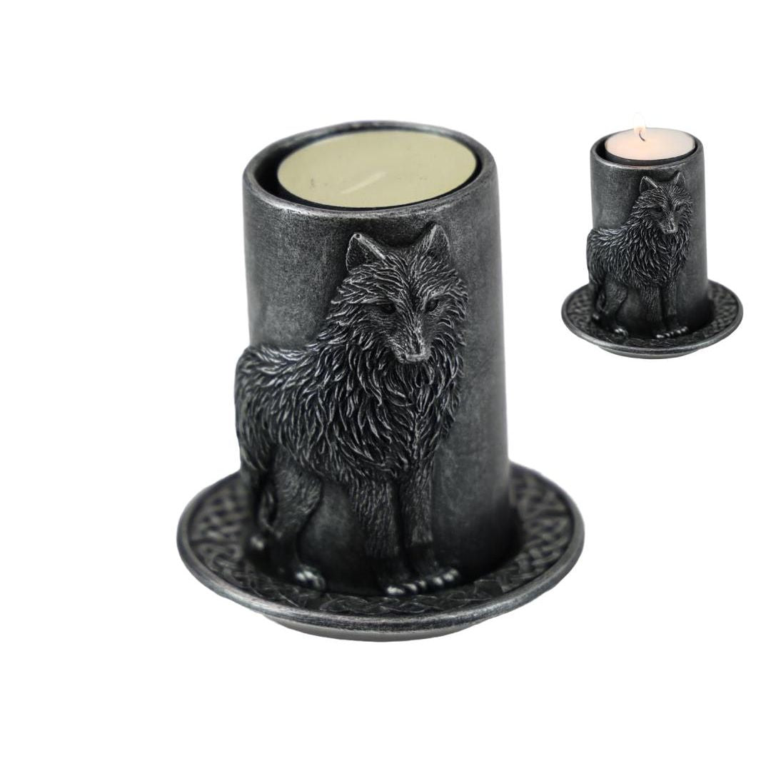 Wolf Tealight Holder SKU CANWOLF - Dollars and Sense