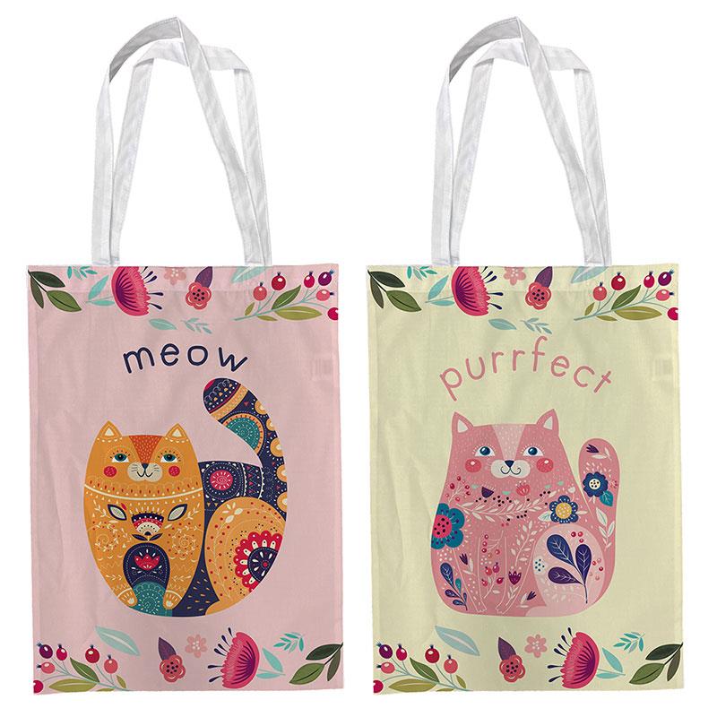 34x47cm Boho Cat Tote SKU CATBOTOTE - Dollars and Sense