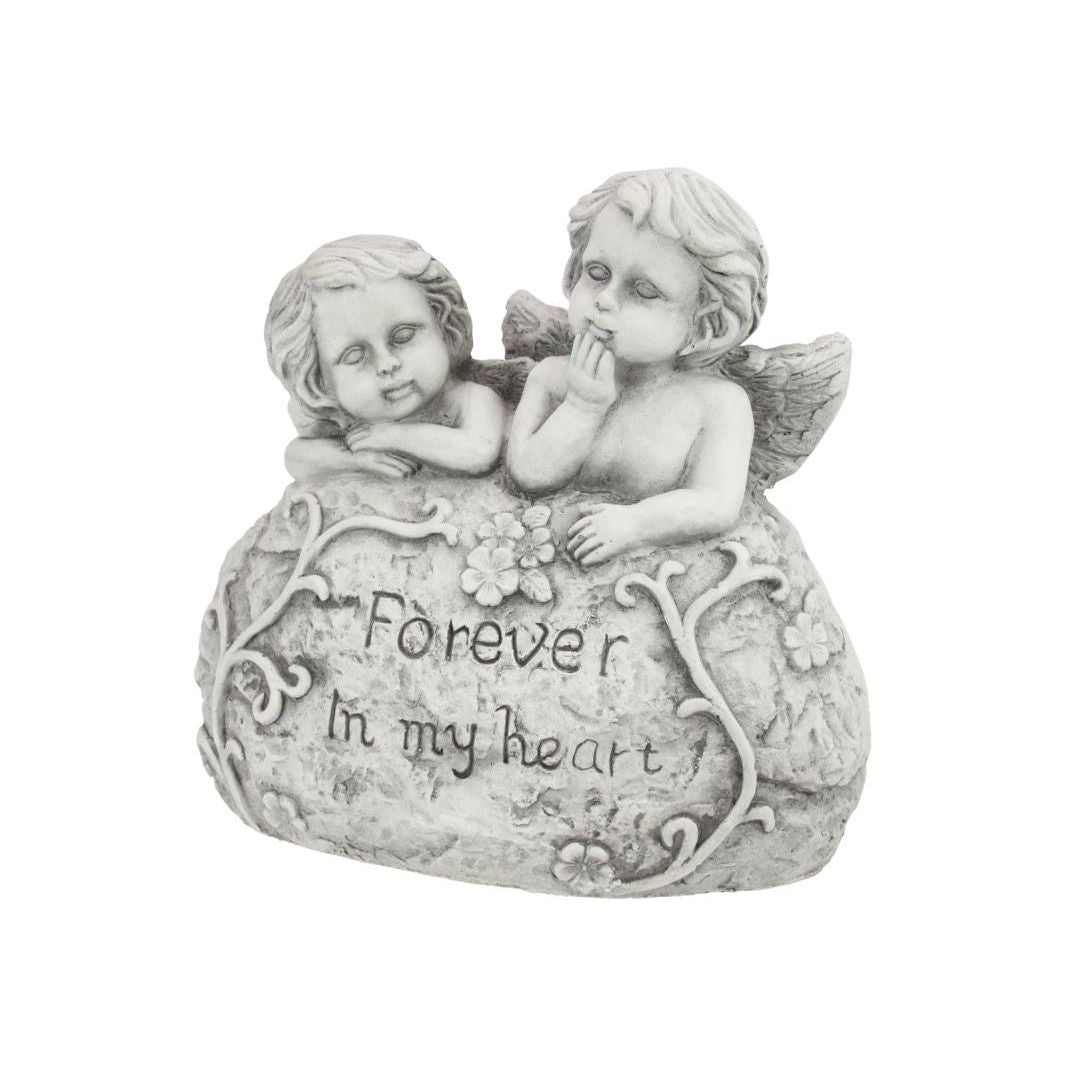 28cm Cherub Inspirational Garden Plaque SKU CHERINTW - Dollars and Sense