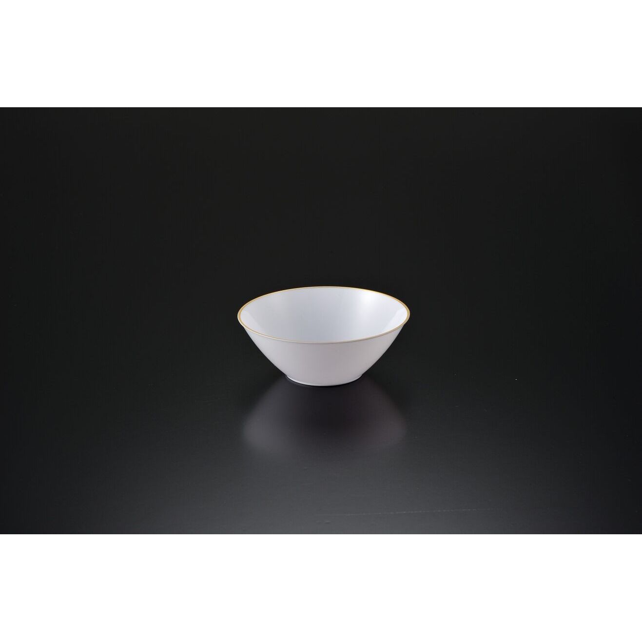 110mm Heavy Duty Salad Bowl White With Gold or Silver Rim Pk6