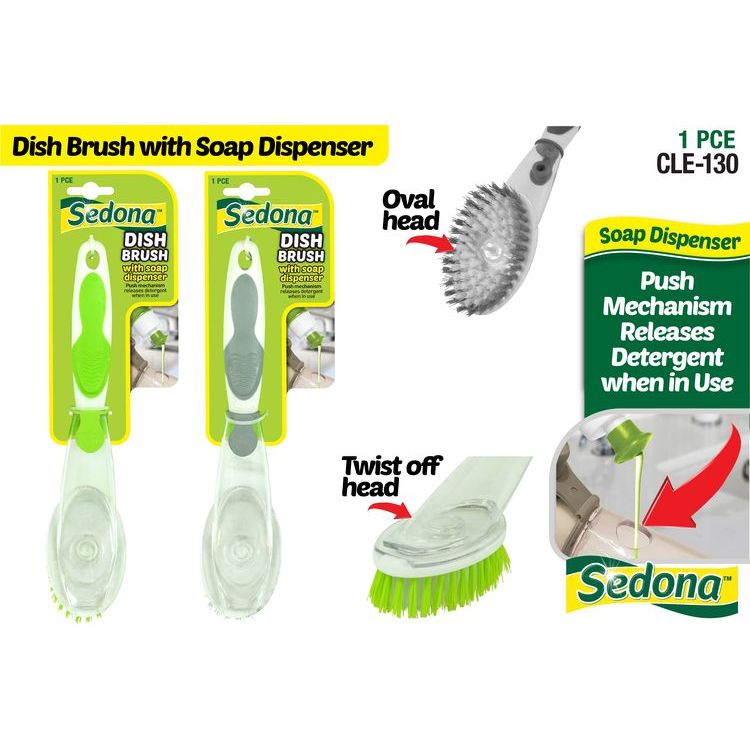 Dish Brush with Soap Dispenser - Dollars and Sense