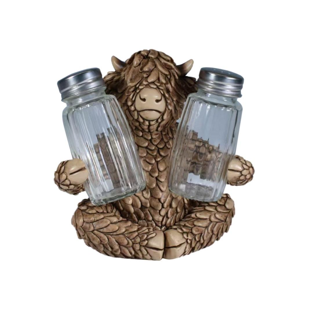 13cm Highland Cow Salt & Pepper Shaker SKU COWHIGSP - Dollars and Sense