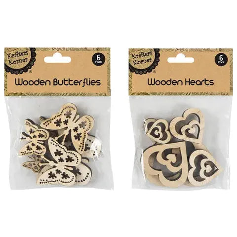 Wooden - Butterflies or Hearts - Dollars and Sense