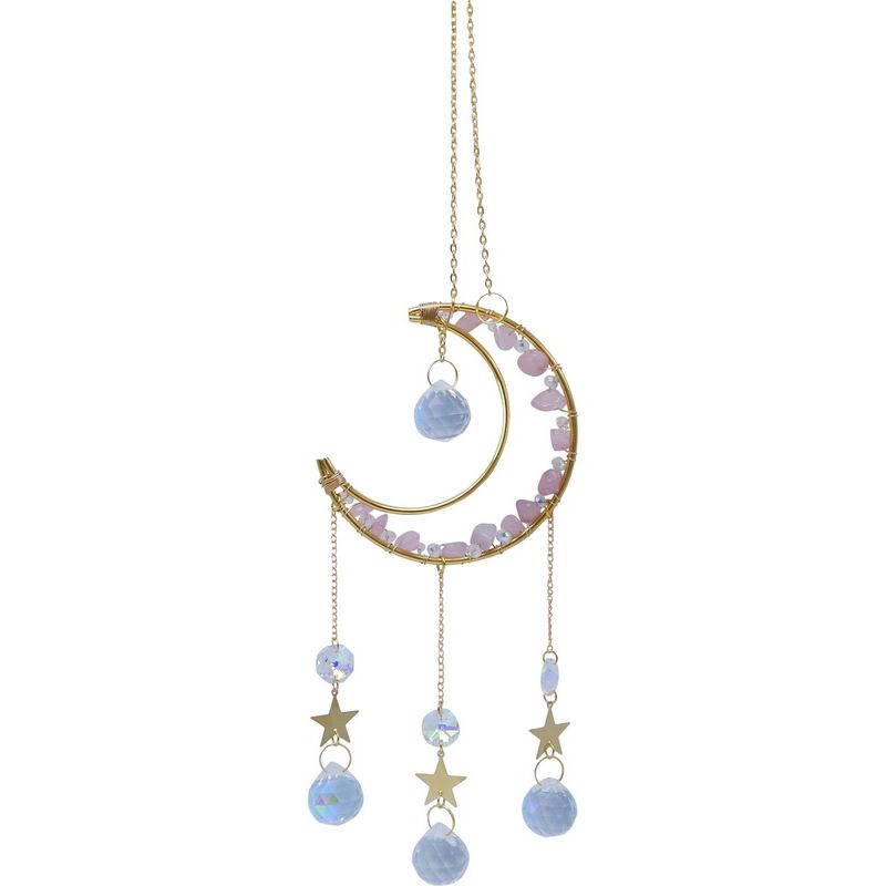 43cm Crystal Suncatcher Rose Quartz SKU CRYSUNROQ - Dollars and Sense