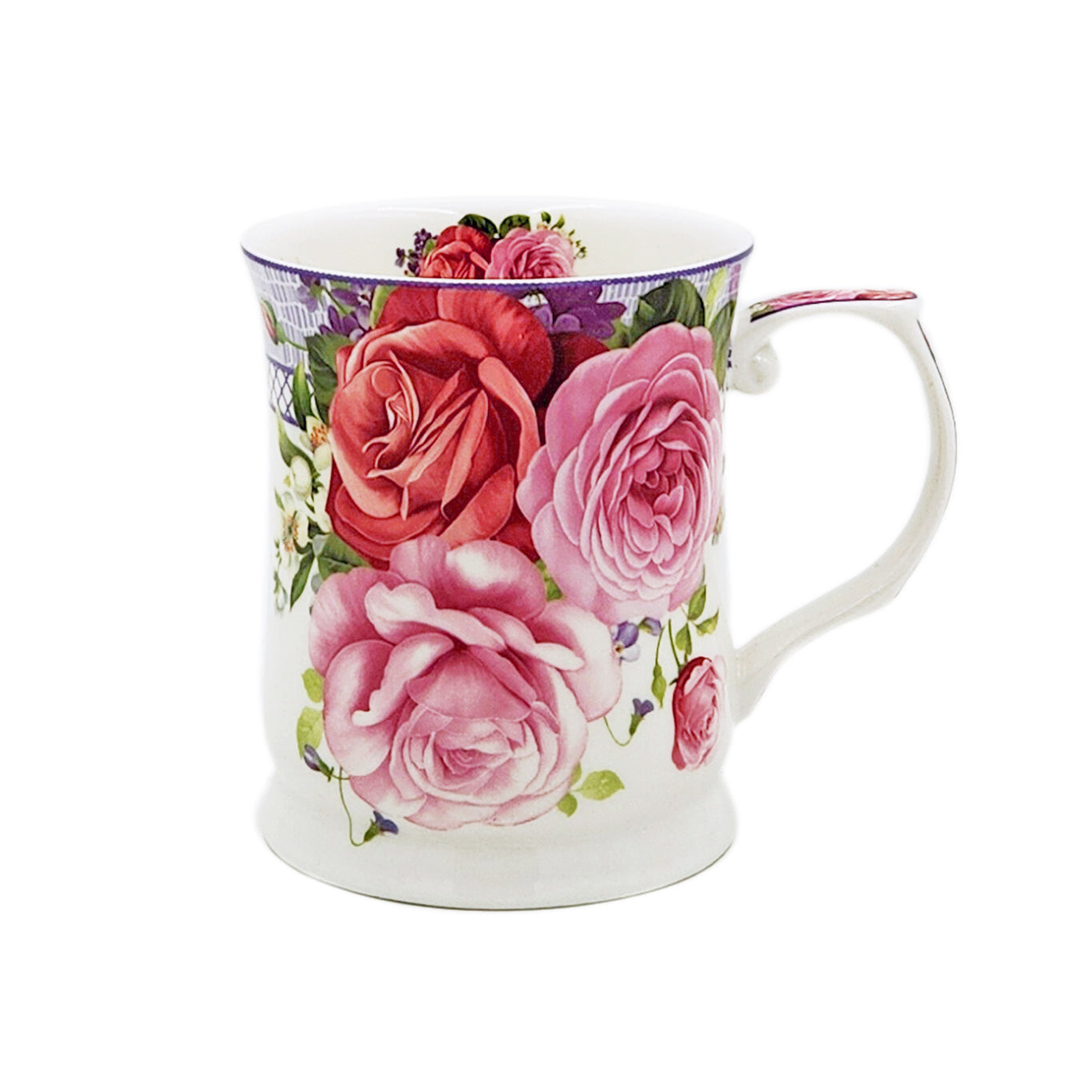 Pink Rose 415cc Mug without gold rim