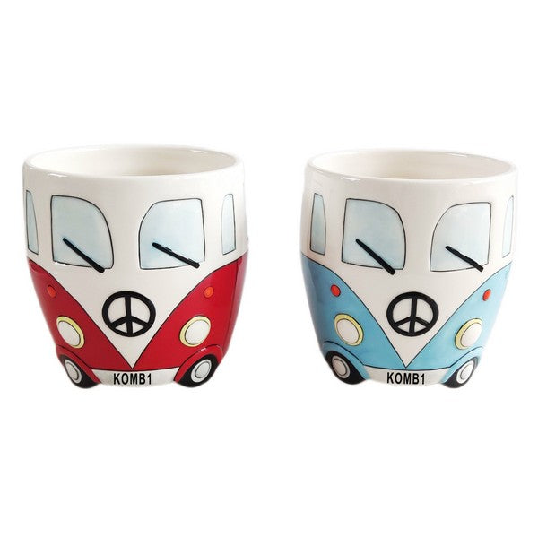 Hand-Painted Ceramic Kombi Van Planter – 2 Assorted Designs (13.8cm)