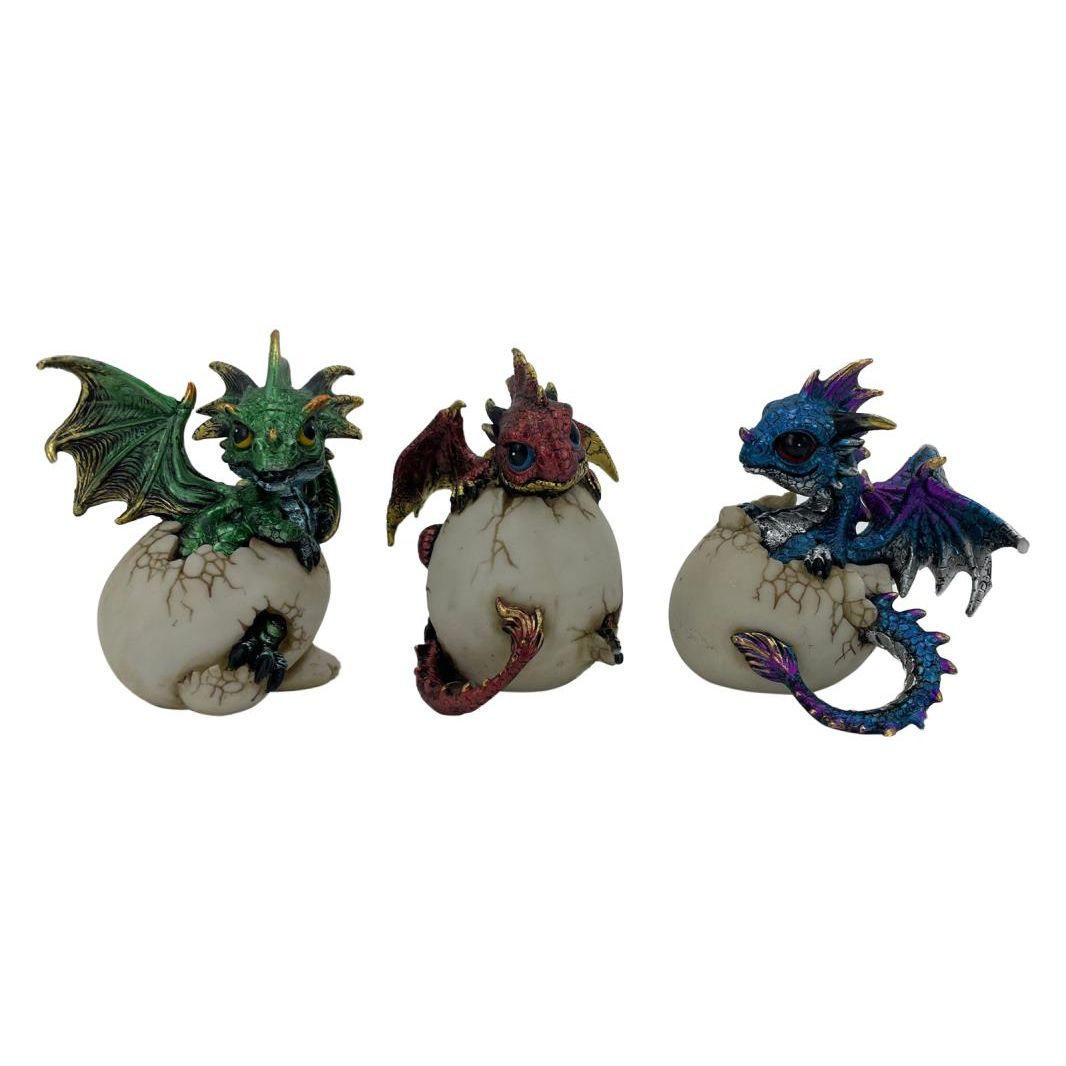 12cm Cute Dragon In Egg 3 Ass SKU DRAEGGNJ - Dollars and Sense
