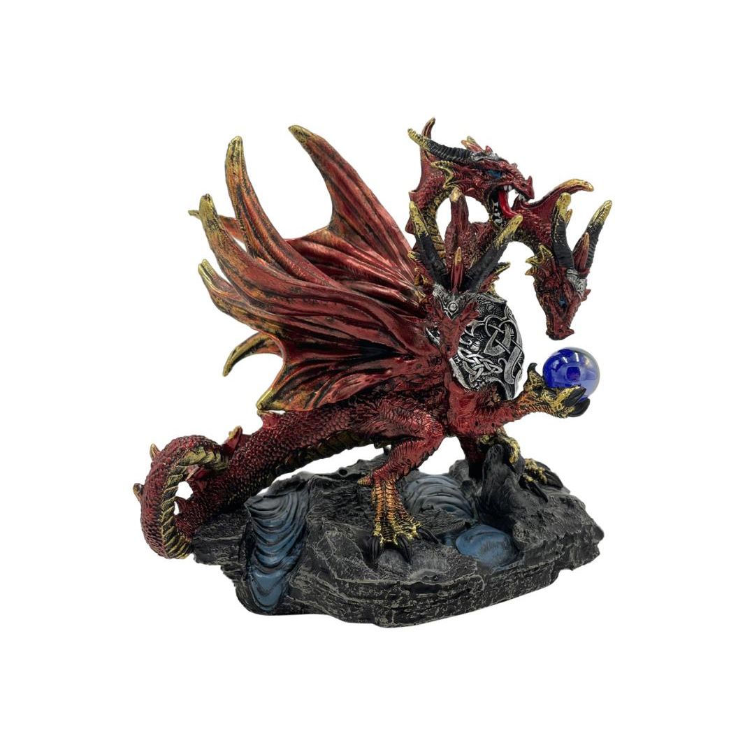 19cm Red Hydra Dragon with Ball SKU DRAGHYDB - Dollars and Sense