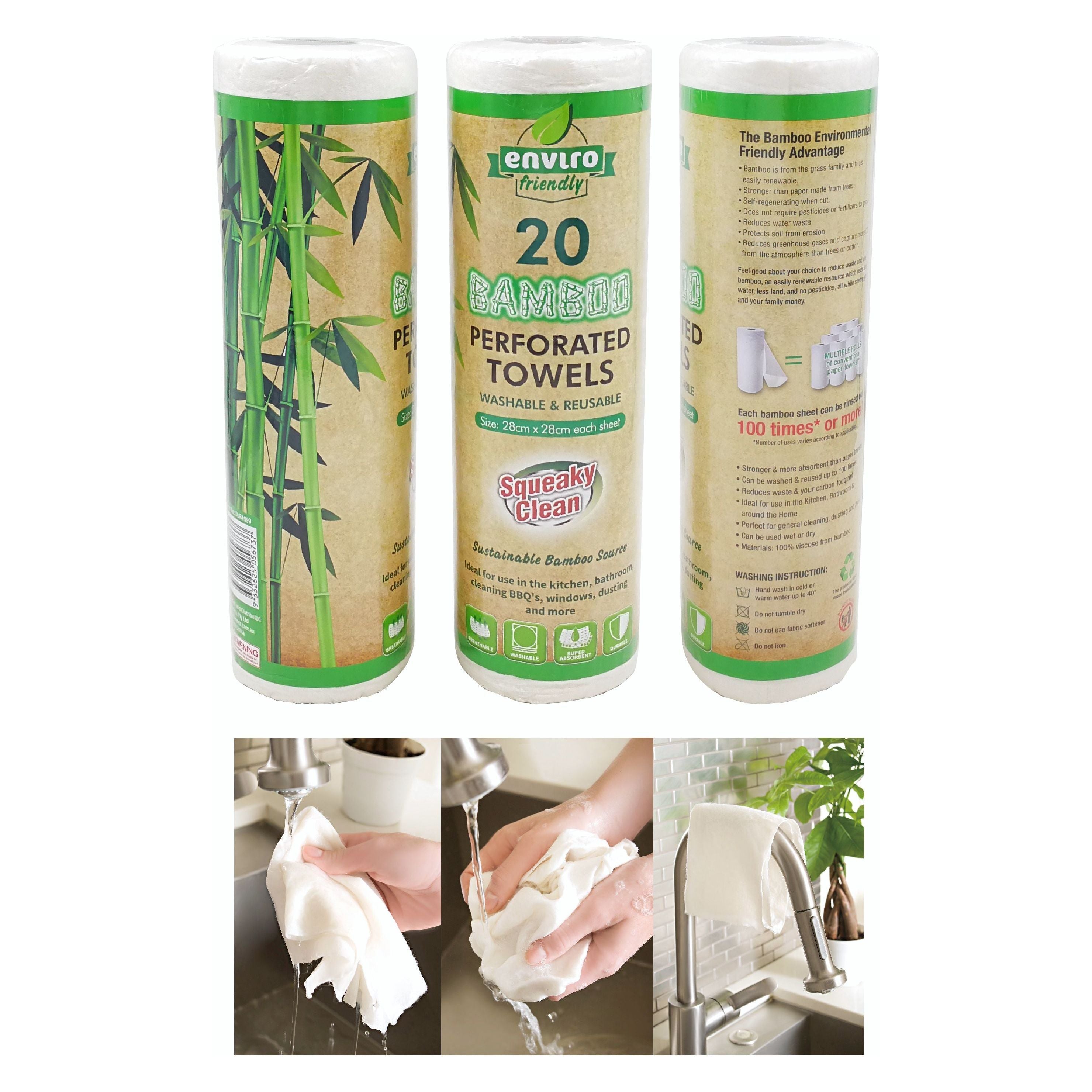 Bamboo Cleaning Towels - Perforated - Dollars and Sense