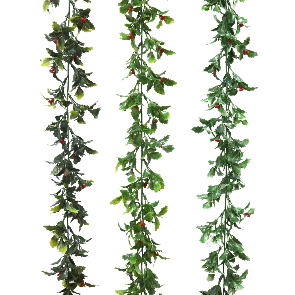 Christmas Garland - Berries & Hollies - Dollars and Sense