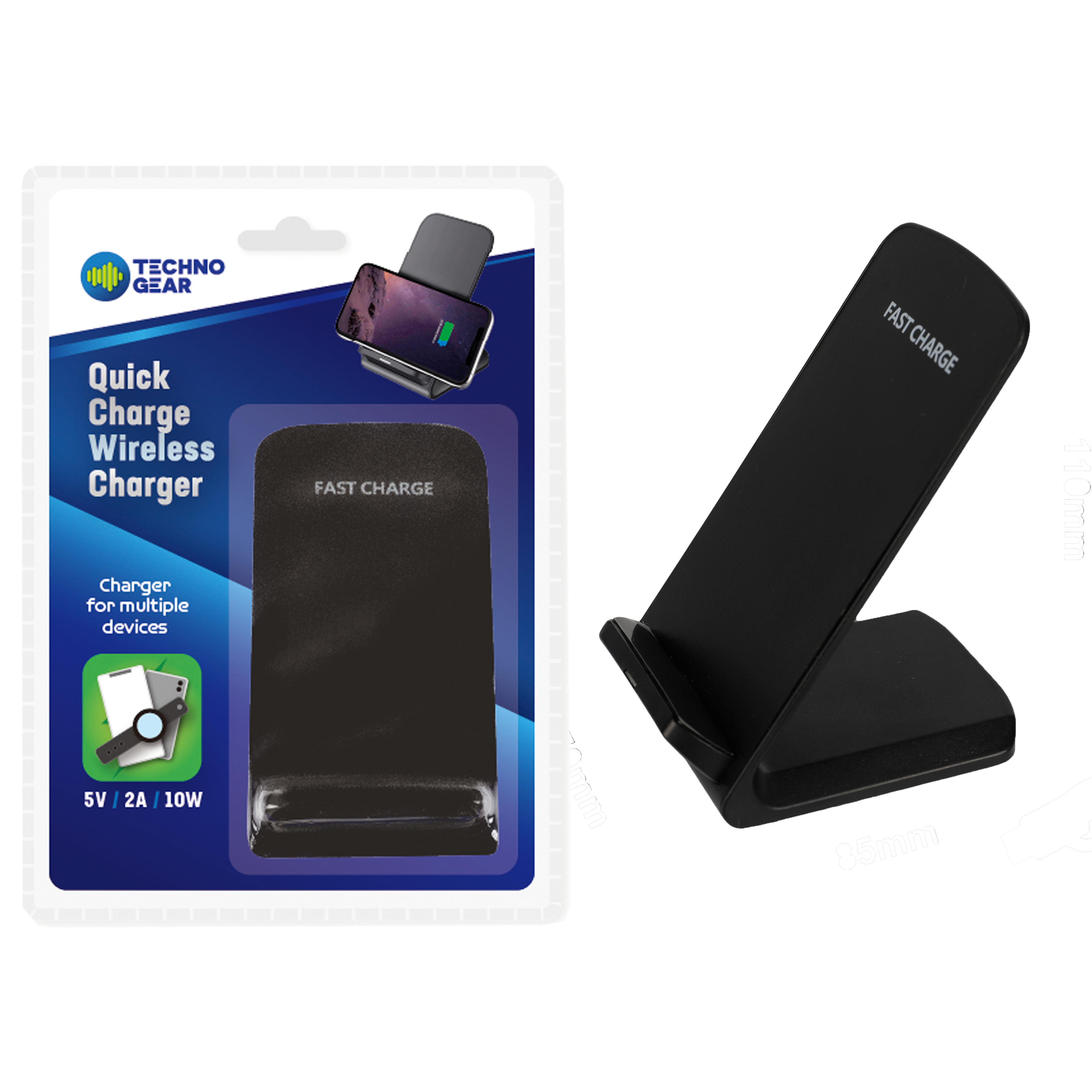 TGear - Desk Cradle Wireless Phone Charger - Dollars and Sense