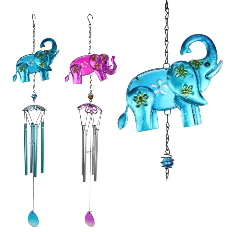 Wind Chime - Elephant with Flower - Dollars and Sense