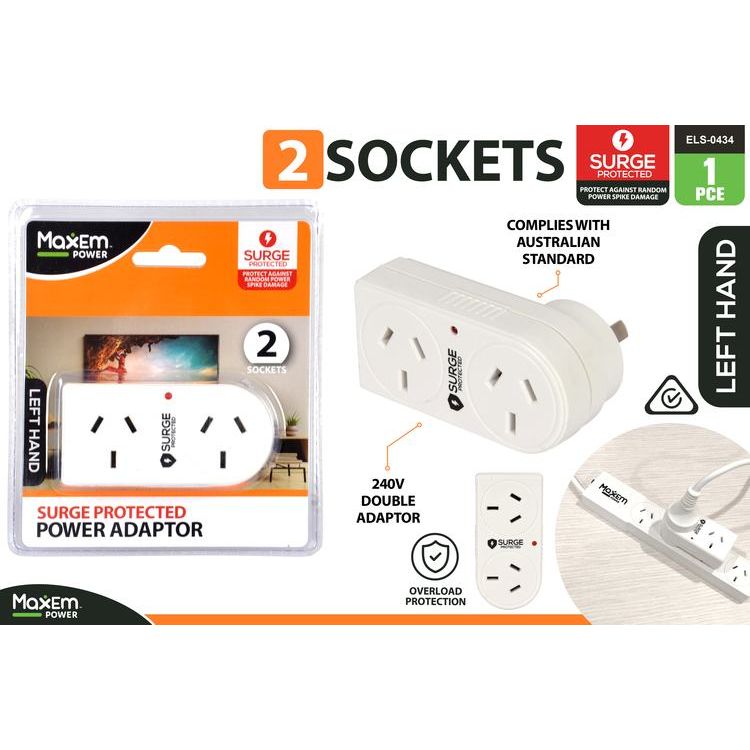 2x Socket Adaptor-Surge - Left - Dollars and Sense