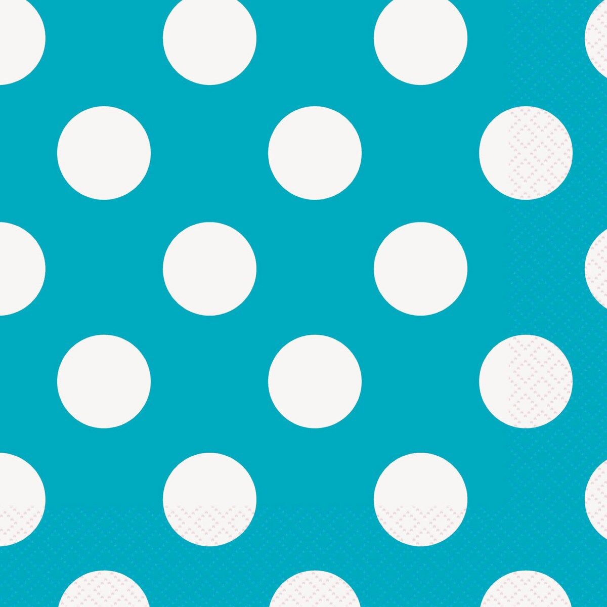 Dots Beverage Napkins - Caribbean Teal - Dollars and Sense