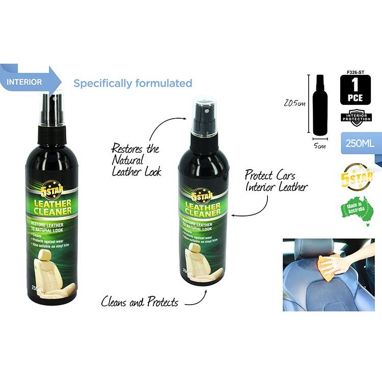 1pce Leather Cleaner 250ml SKU F326-ST - Dollars and Sense