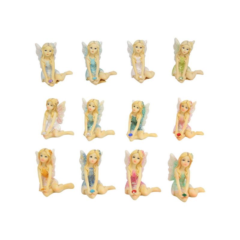 5cm Sitting Birthstone Fairy 12 Asstd SKU FAIBIR2 - Dollars and Sense