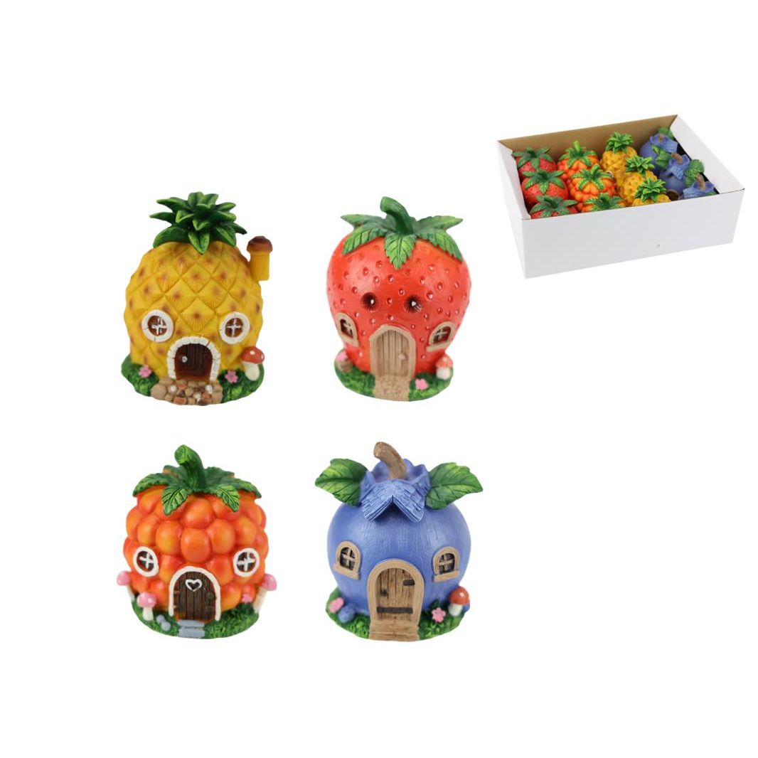 9cm Fairy Fruit Houses 4 Ass 12=Display SKU FAIGFRHS - Dollars and Sense