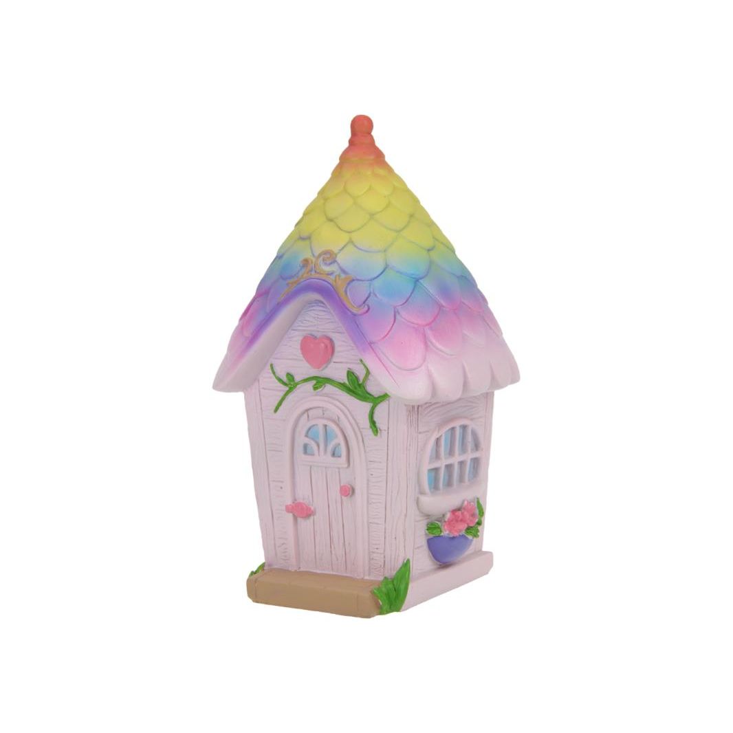 20cm Rainbow Fairy Garden House SKU FAIRBGHL - Dollars and Sense