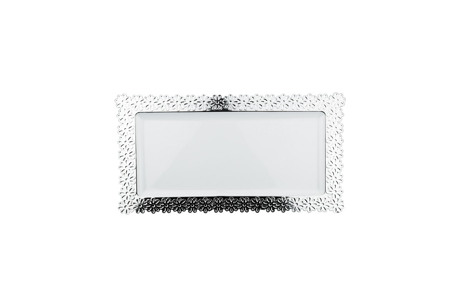 360mm x 157mm Heavy Duty Serving Platter With Silver Rim Pk2