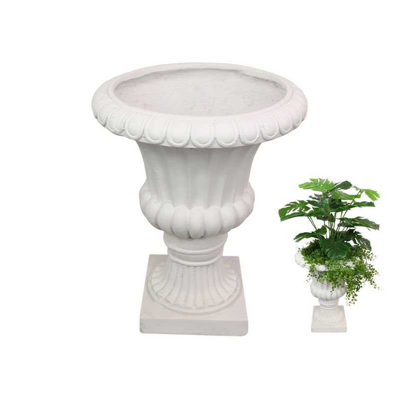 Traditional Garden Urn White 51cm SKU GARURNS - Dollars and Sense