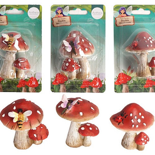 Fairy Garden Dbl Mushroom