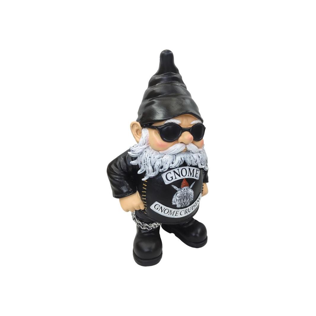 39cm Biker Gnome with Patch SKU GNOBIKPA - Dollars and Sense