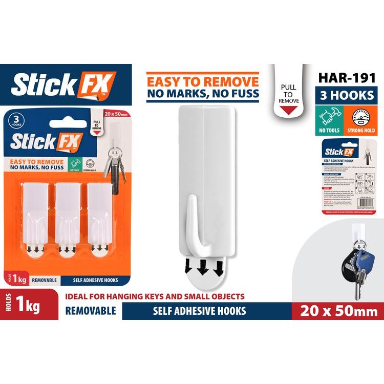 Hooks Self Adhesive - Removable