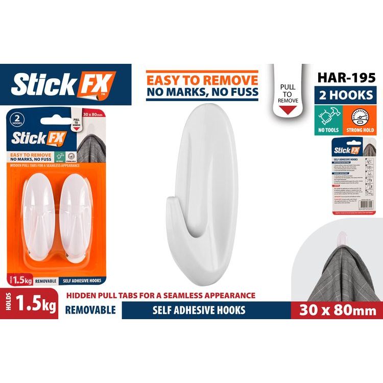 Hooks - Removable Self Adhesive