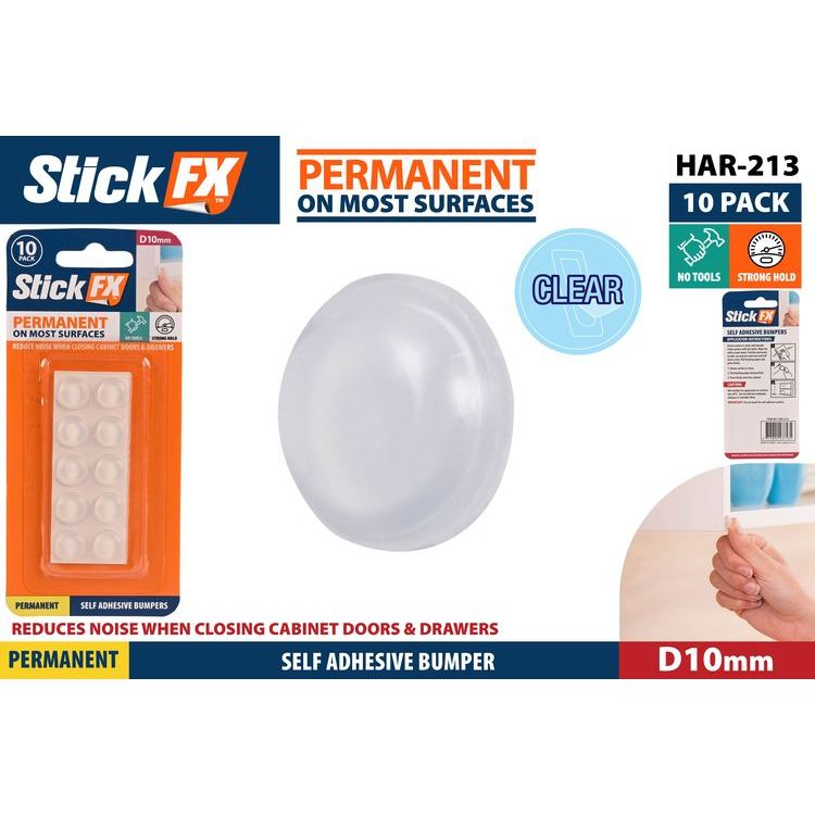 Bumpers Self Adhesive Permanent - Clear