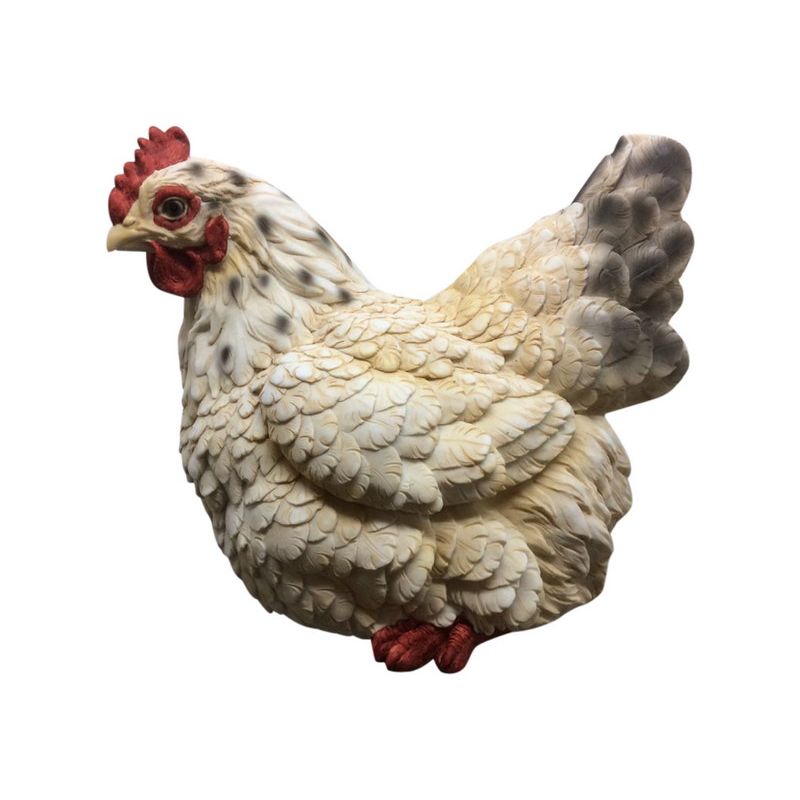 26cm White Sitting Chicken SKU HENWHB - Dollars and Sense
