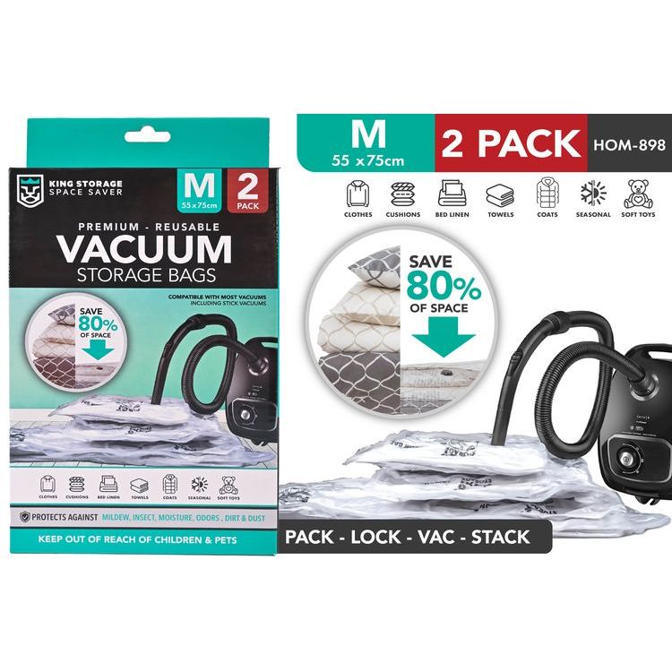 Storage Bags Vacuum 55x75cm 2pc