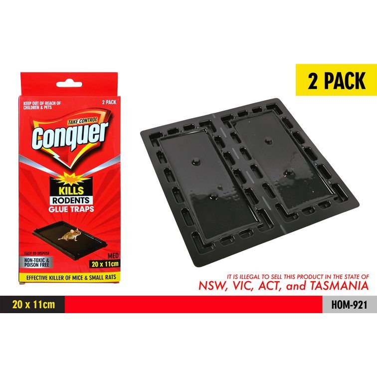 Rodent Glue Traps Medium 20x11cm 2pack