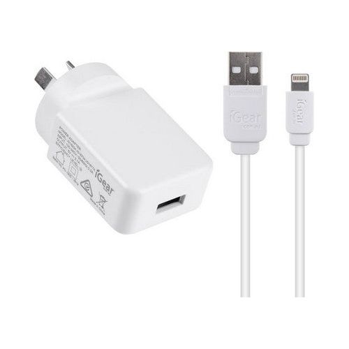 Charger with iPhone Charging Cable - White
