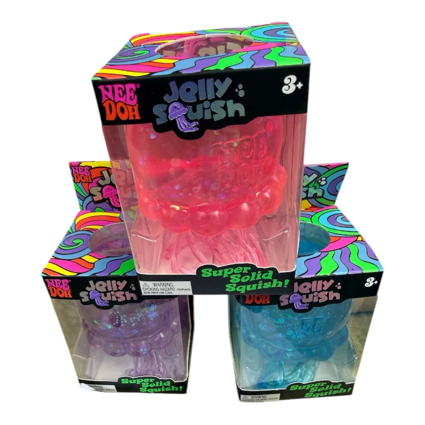 Ice Cube Jellyfish Squishy Toy Mixed Colour 8.5cm from Dollars and Sense