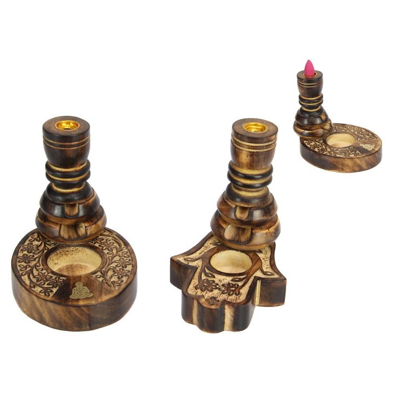 Backflow Cone Burner - Hamsa Hand or Buddha Design - Dollars and Sense