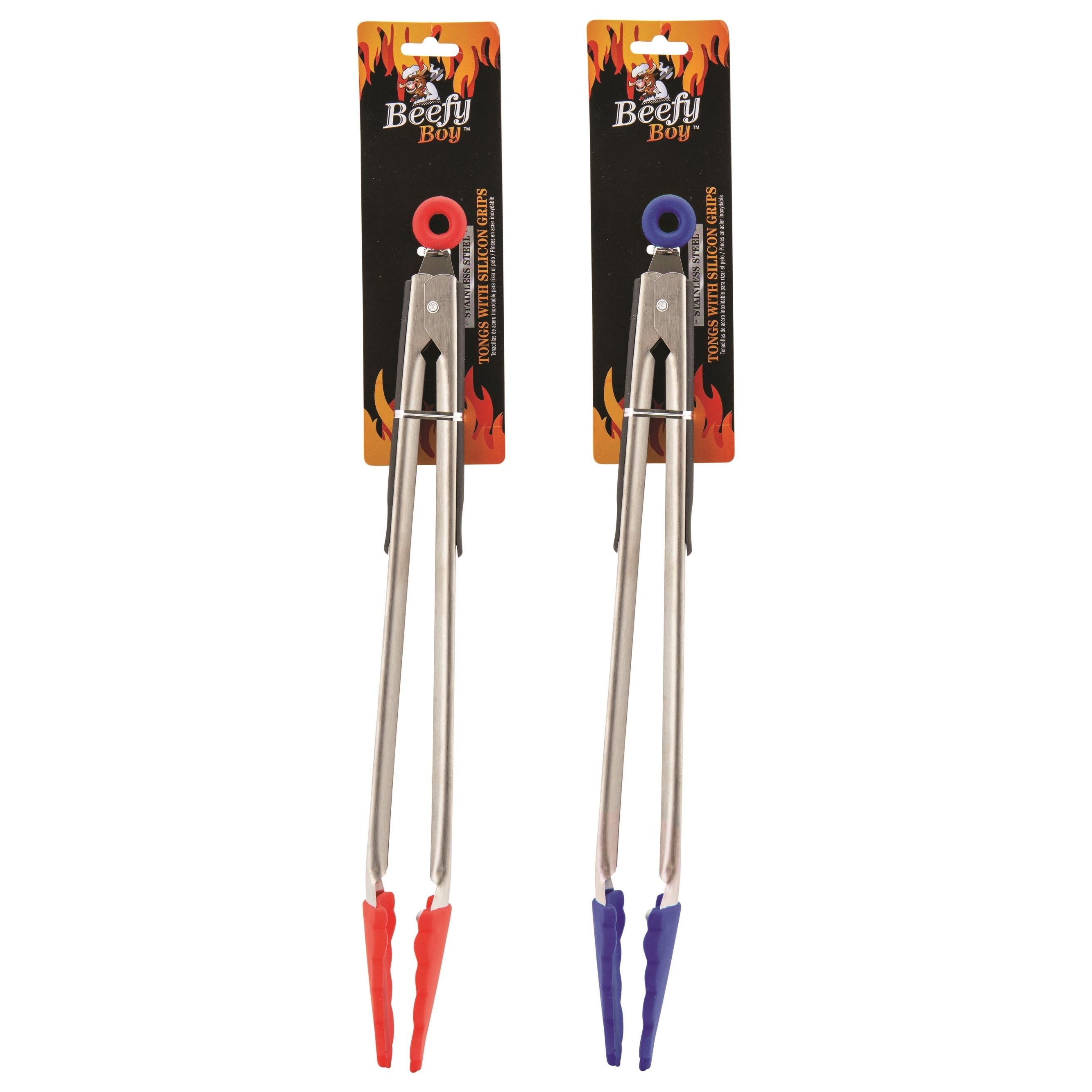 BBQ Stainless Steel Tongs - Silicone Grip - Dollars and Sense