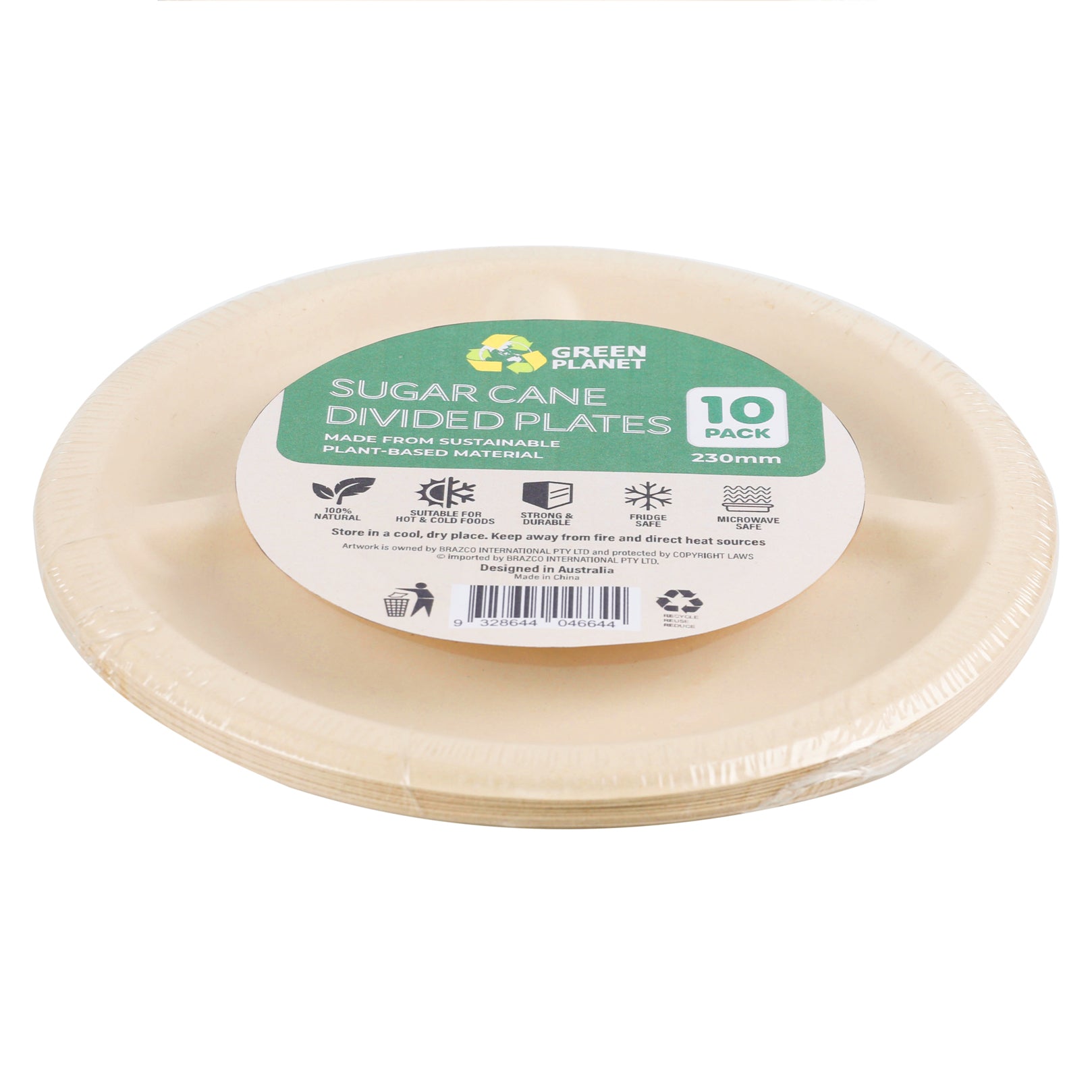 Sugar Cane - Disposable 3 Division Paper Plates NOT CORE - Dollars and Sense