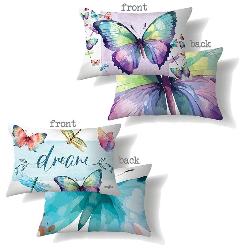 30x50cm Cushion w/B'Fly & D'Fly SKU KLBDPCU50 - Dollars and Sense