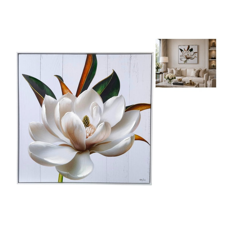 Magnolia80x80cm Framed Canvas SKU KLMAG80 - Dollars and Sense