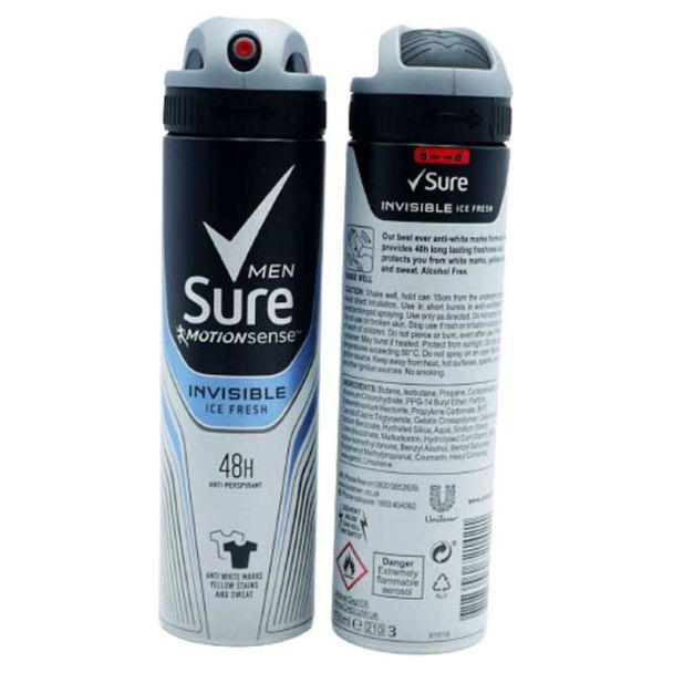 Sure Antiperspirant Spray - Men Invisible Ice - Dollars and Sense