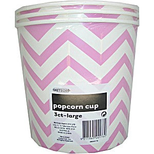 Chevron Large Paper Popcorn Cups - Pretty Purple - Dollars and Sense