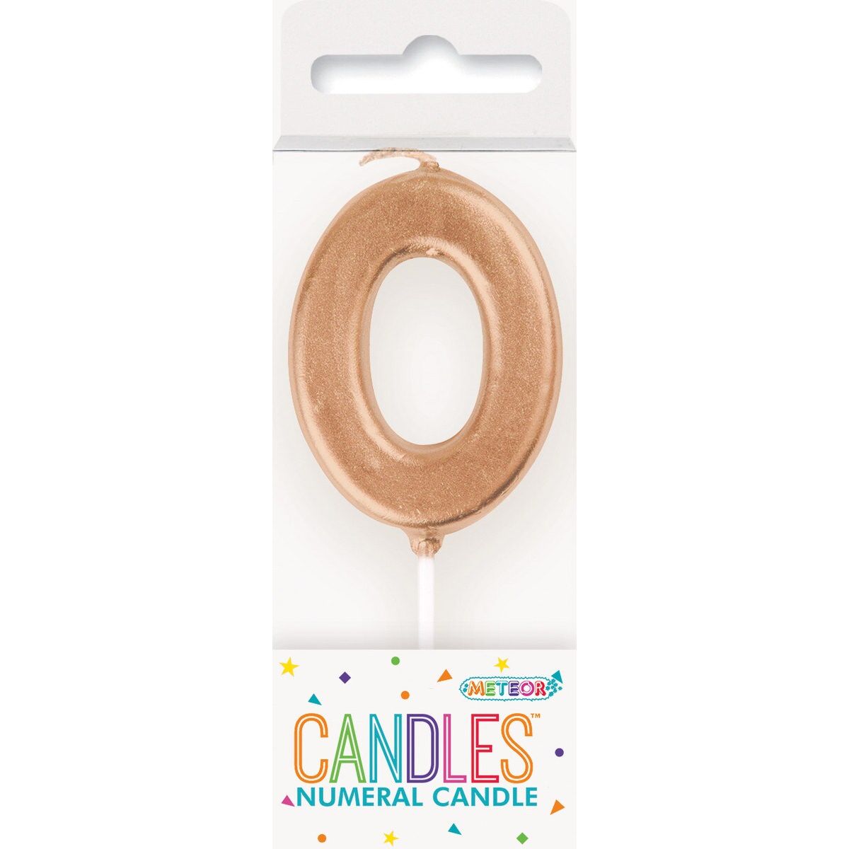 Birthday Candle Mini Pick Number 0 - Rose Gold - Dollars and Sense