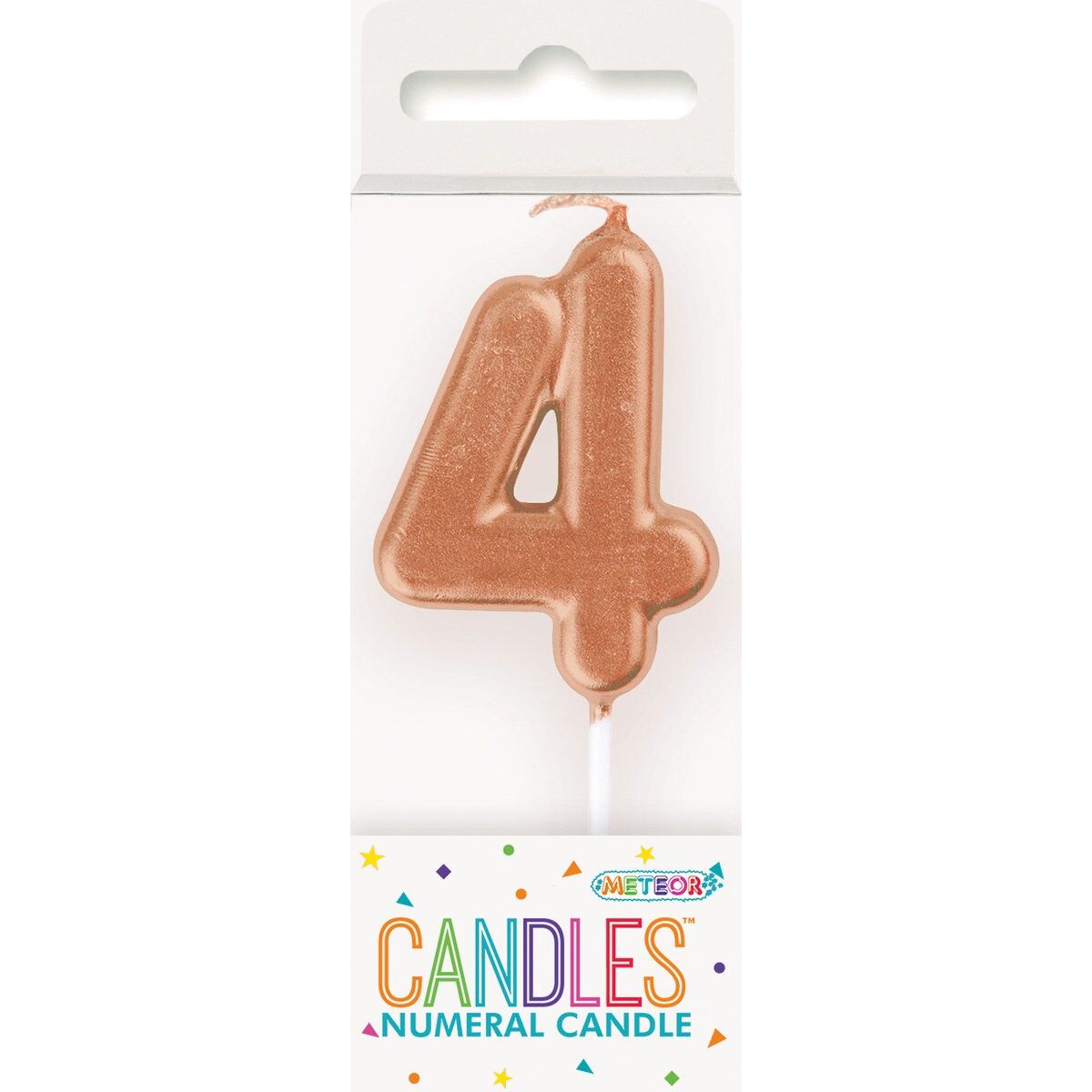 Birthday Candle Mini Pick Number 4 - Rose Gold - Dollars and Sense