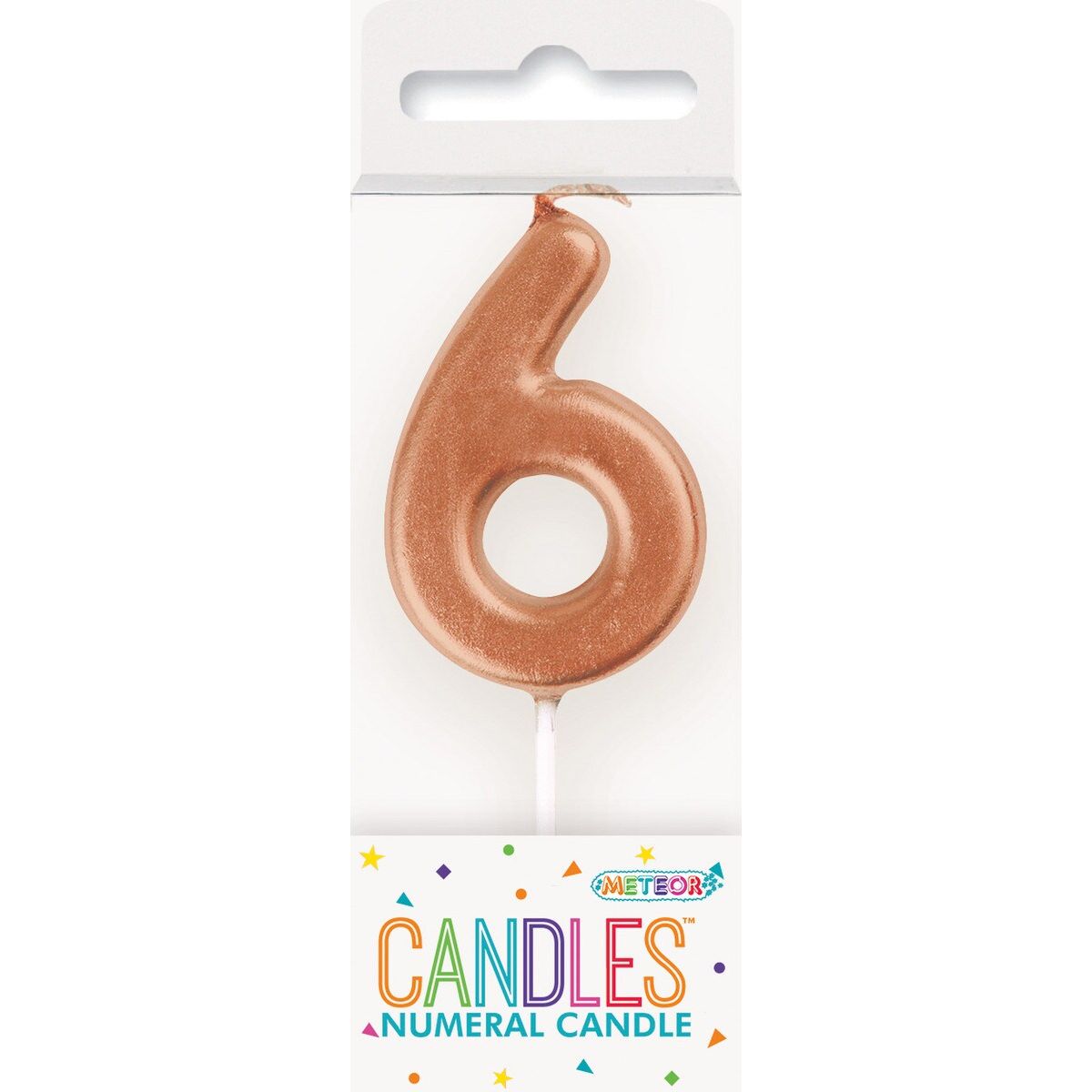 Birthday Candle Mini Pick Number 6 - Rose Gold - Dollars and Sense