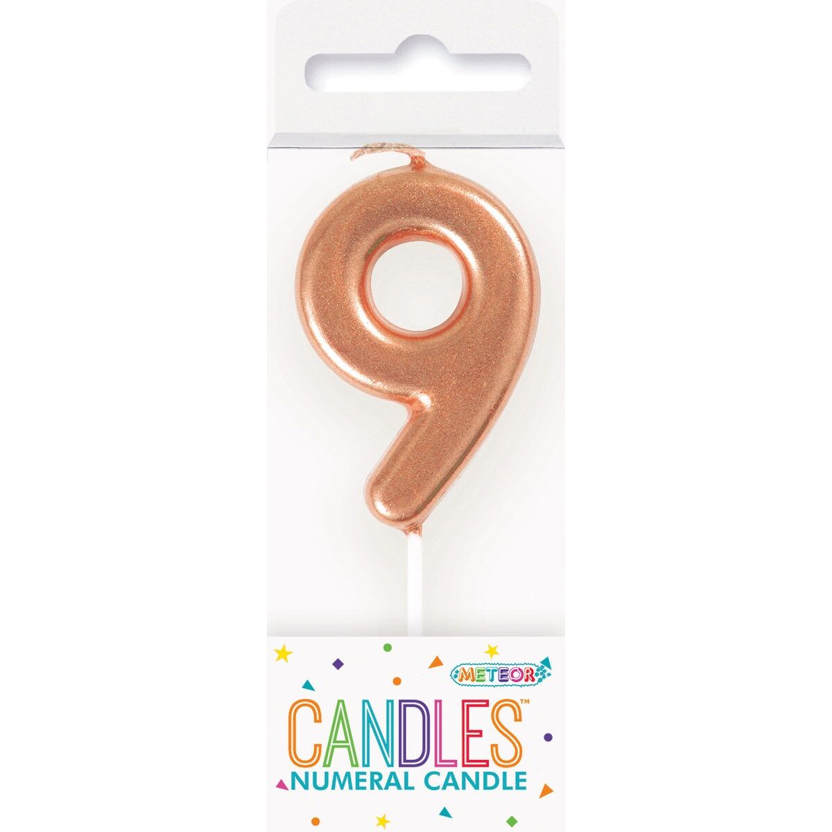 Birthday Candle Mini Pick Number 9 - Rose Gold - Dollars and Sense