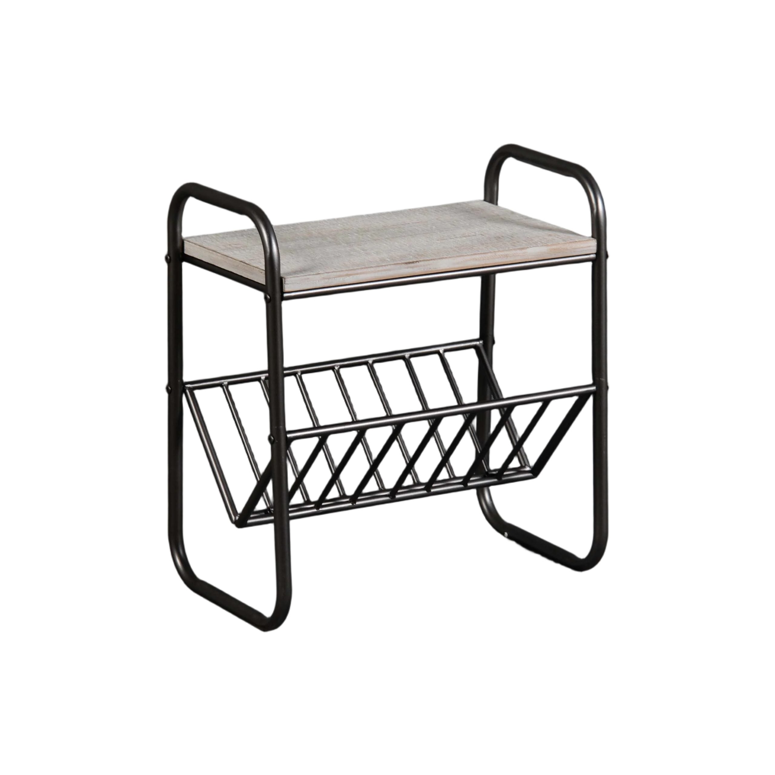 50.8 x 29.2 x 55.9 cm MDF-Top Metal Magazine Holder