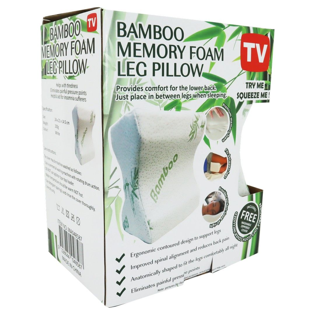 Memory Foam Leg Knee Support Pillow - Bamboo NOT CORE
