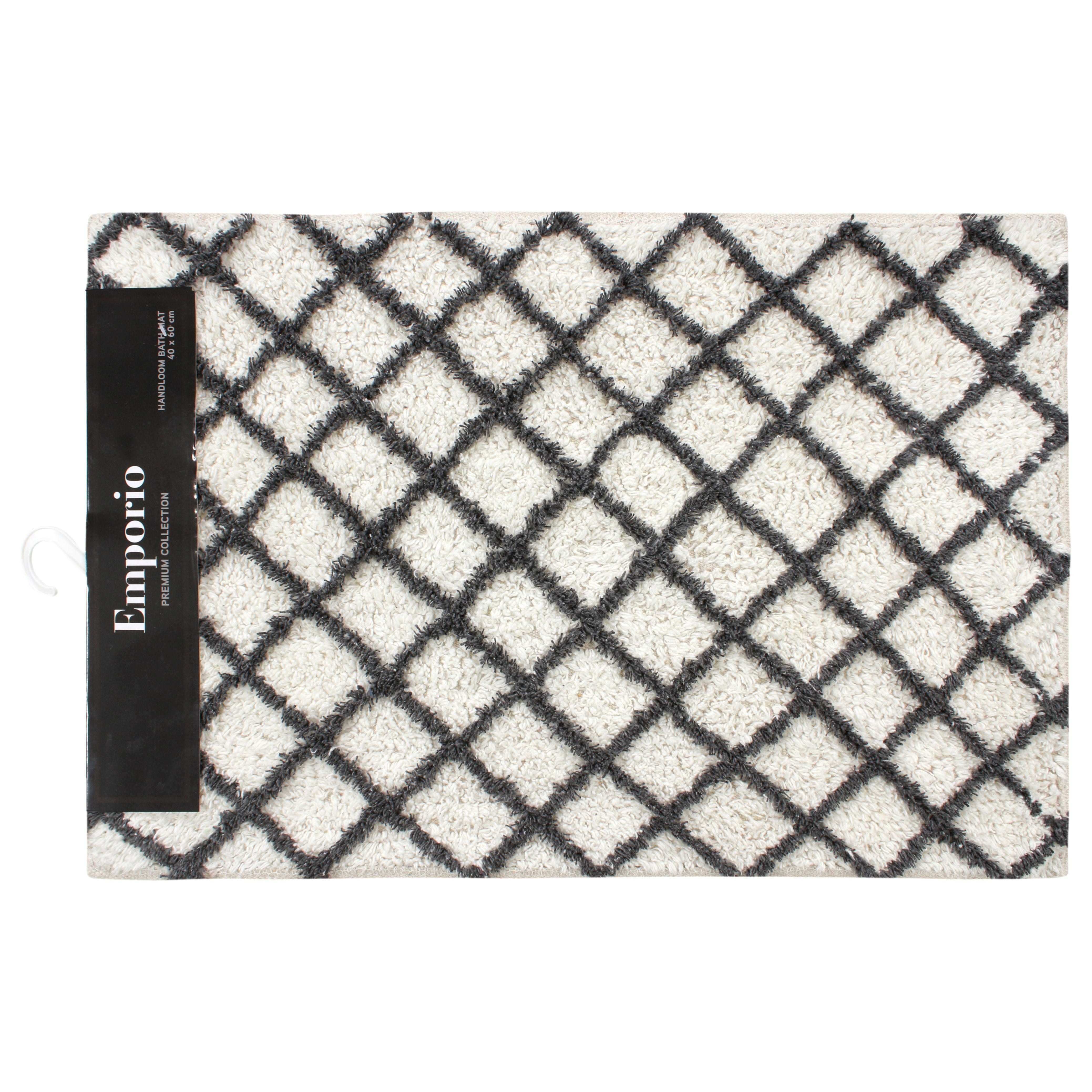 Bath Mat Cotton - Diamond Pattern - Dollars and Sense